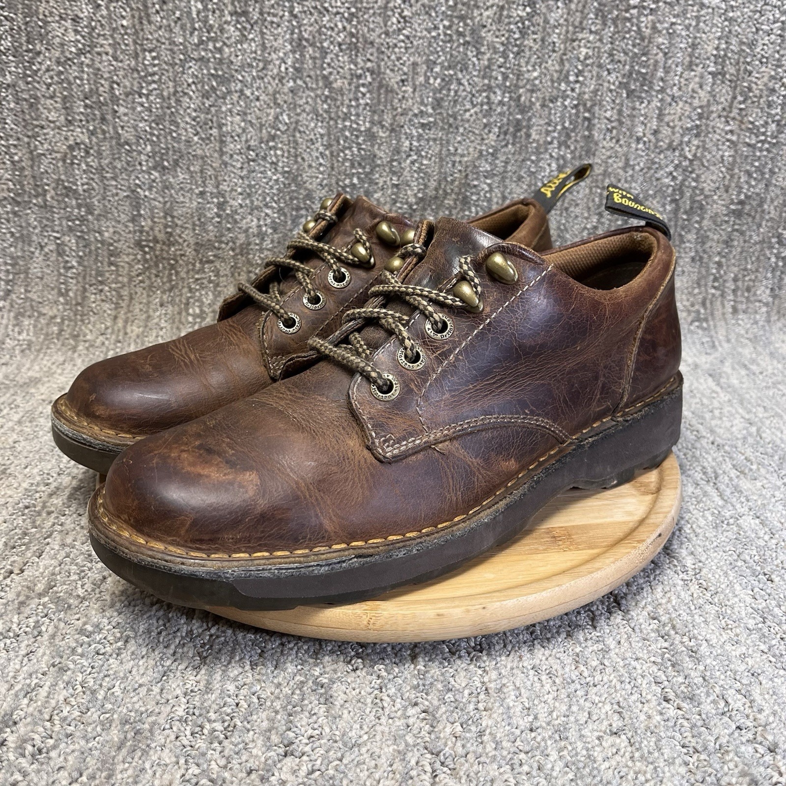 Dr Martens Lachlan Oxford Shoes Brown Leather Air Wair Mens Size 10 Doc Lace Up